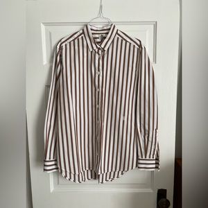 Toteme brown stripe shirt size Small